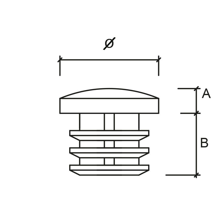 Ribbed inserts for round tube