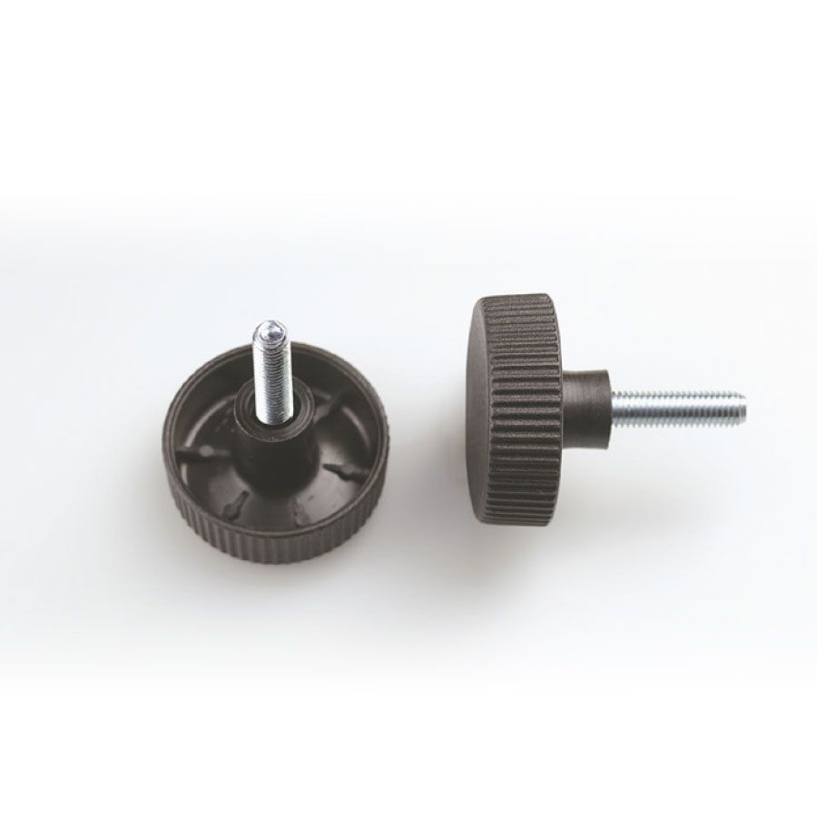 knob flat head with screw insert in fe