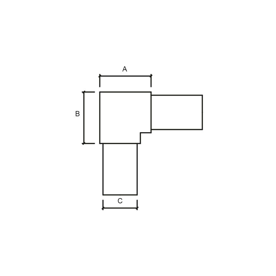 Angular for square tube 20x20x1.2 ANG2V