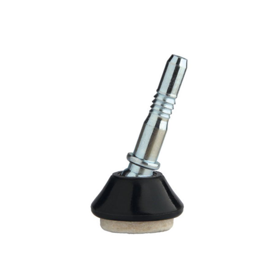 gelenkgleiter mit klemmstift aus stahl – schwarz mit wollfilzgleitfläche